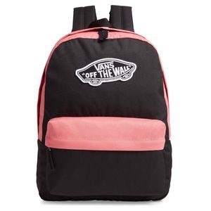 vans realm backpack black desert rose